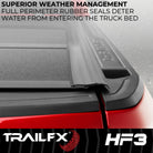 TrailFX Tonneau Cover For Toyota Tacoma - 3 Folds/ 3 Panels, 3 Riding Positions, Lockable, Gloss (TFX8014)