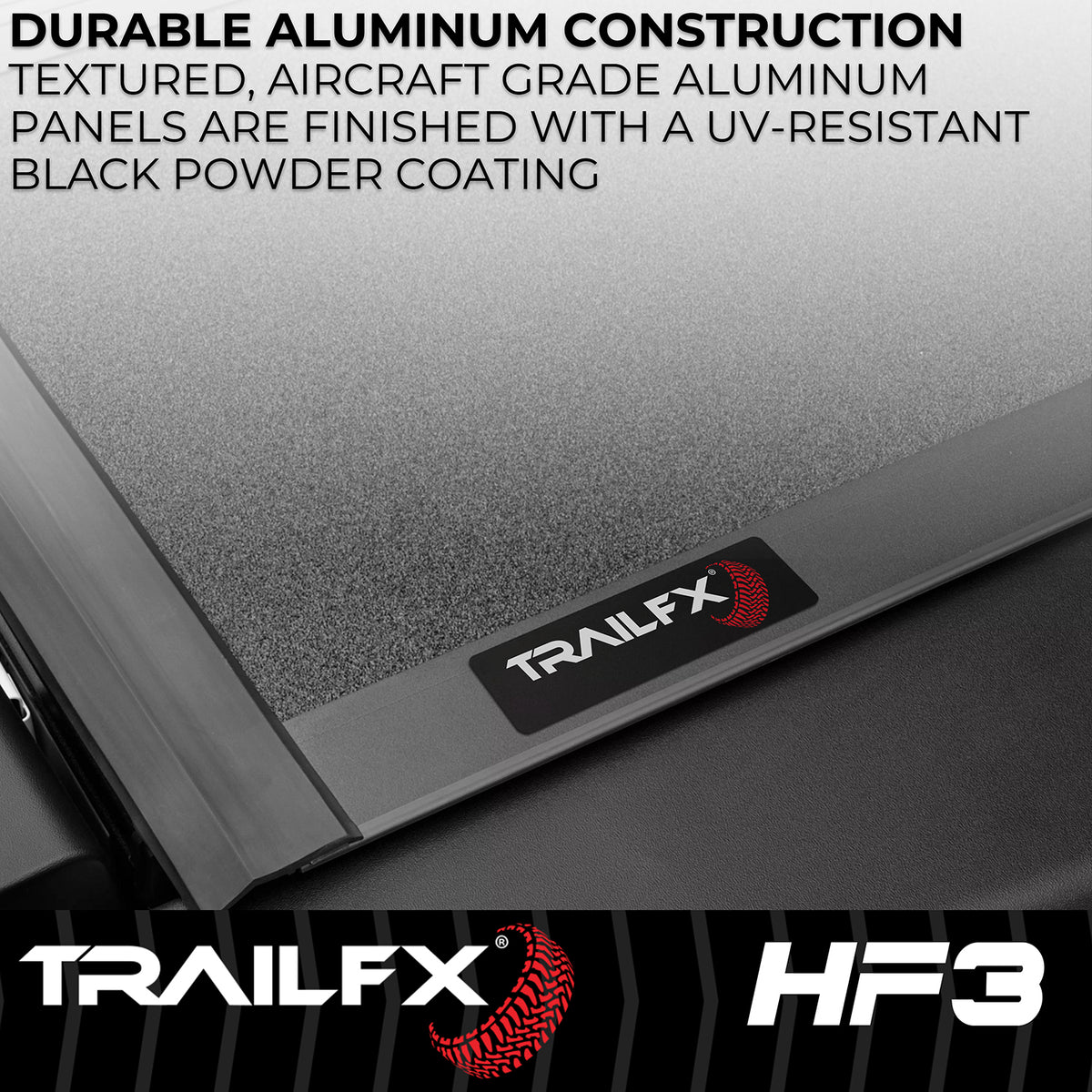 TrailFX Tonneau Cover For Toyota Tundra - 3 Folds/ 3 Panels, 3 Riding Positions, Lockable, Gloss (TFX8016)