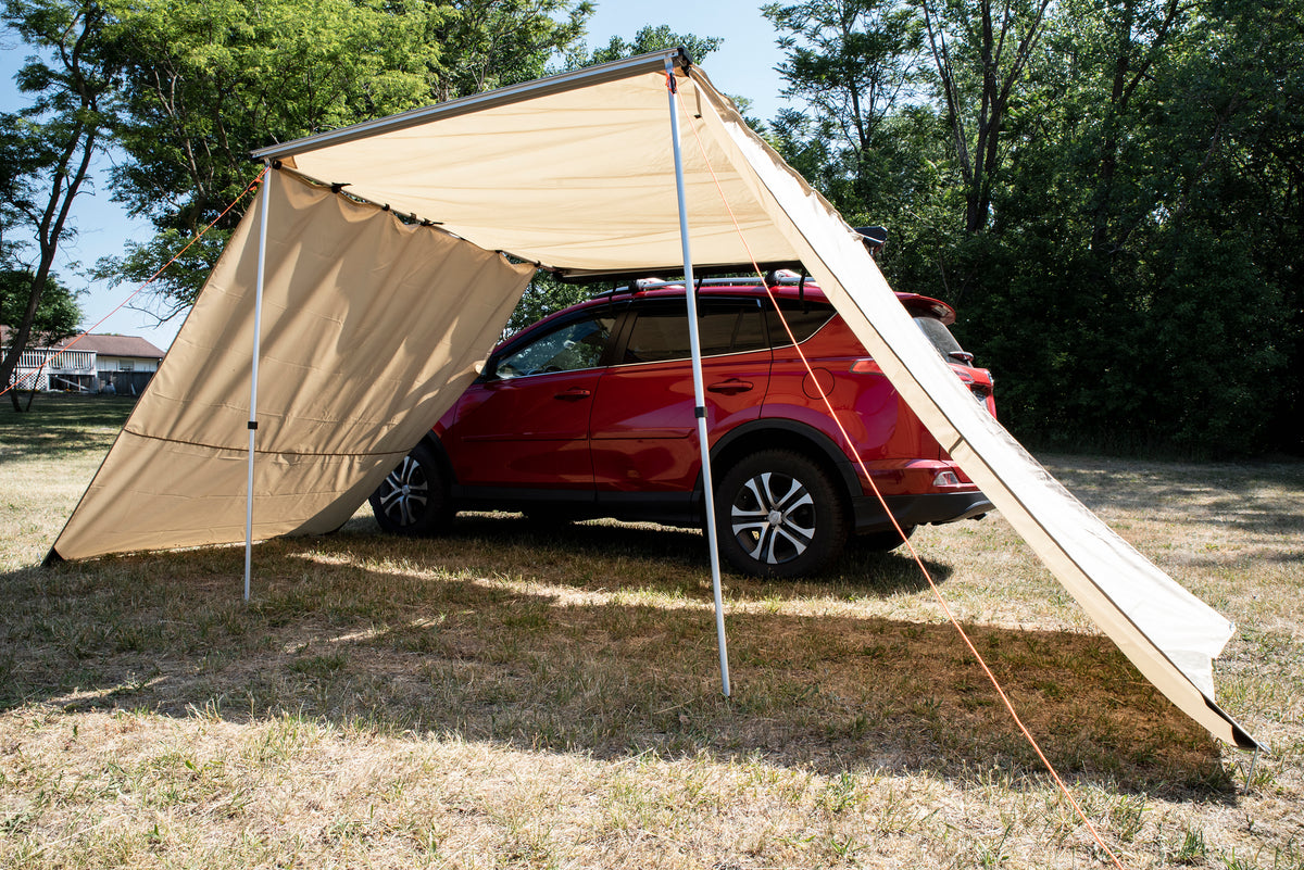 TrailFX Portable Awning - C-Channel Mount, With Anchor Stakes/ Storage Bag/ Tie Down (AWN005)
