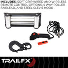TrailFX Winch - 12 Volt Electric, 9500 Pound Line Pull Capacity, 94 Foot (WR295B)