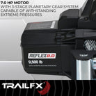 TrailFX Winch - 12 Volt Electric, 9500 Pound Line Pull Capacity, 94 Foot (WR295B)