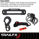 TrailFX Winch - 12 Volt Electric, 12000 Pound Line Pull Capacity, 94 Foot (WRS212B)