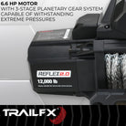 TrailFX Winch - 12 Volt Electric, 12000 Pound Line Pull Capacity, 94 Foot (WRS212B)