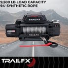 TrailFX Winch - 12 Volt Electric, 9500 Pound Line Pull Capacity, 94 Foot (WRS295B)