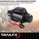 TrailFX Winch - 12 Volt Electric, 9500 Pound Line Pull Capacity, 94 Foot (WRS295B)