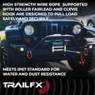 TrailFX Winch - 12 Volt Electric, 9500 Pound Line Pull Capacity, 94 Foot (WXV95B)