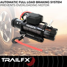 TrailFX Winch - 12 Volt Electric, 9500 Pound Line Pull Capacity, 94 Foot (WXVS95B)