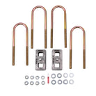 TrailFX Suspension Leaf Spring Block Kit For Chevrolet Silverado 1500, GMC Sierra 1500 - Includes 2 Rear Blocks/4 U-Bolts And Hardware (BUG02)