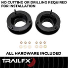 TrailFX Suspension Leveling Kit For Dodge, Ram Trucks - 1-3/4 Inch Lift, Upper Coil Spring Spacers, Steel, With (D20LL8)