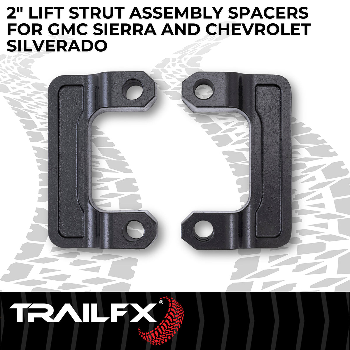 TrailFX Suspension Leveling Kit For Chevrolet, GMC Trucks - Lower Strut Spacer, Aluminum, With Strut Spacers And (G20LL5)