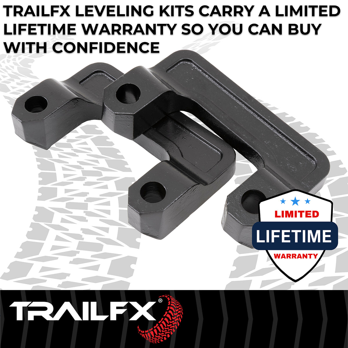 TrailFX Suspension Leveling Kit For Chevrolet, GMC Trucks - Lower Strut Spacer, Aluminum, With Strut Spacers And (G20LL5)
