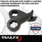 TrailFX Suspension Leveling Kit For Chevrolet, GMC Trucks - 2 Inch Lift, Torsion Key, Forged Steel, With Spacers/ Shock (G22LL3)