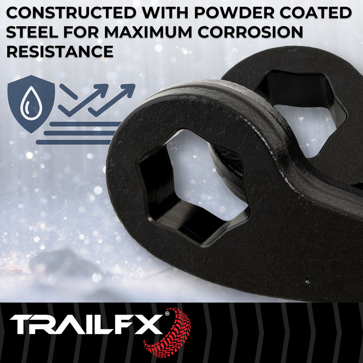 TrailFX Suspension Leveling Kit For Chevrolet, GMC Trucks - 2 Inch Lift, Lower Strut Spacer, Aluminum, With Strut (G22LL4)