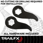 TrailFX Suspension Leveling Kit For Chevrolet, GMC Trucks - 2 Inch Lift, Lower Strut Spacer, Aluminum, With Strut (G22LL4)
