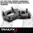 TrailFX Suspension Leveling Kit For Toyota Tundra - 1-1/2 Inch Lift, Coil Spring Spacers, With Spacers/ (T15LL1)