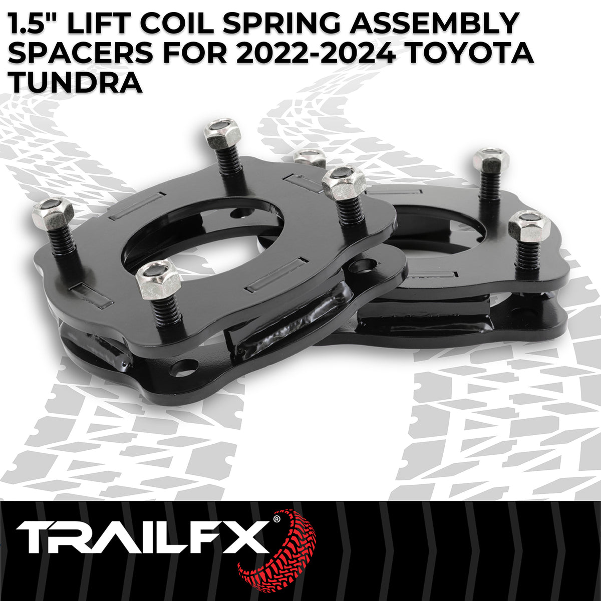 TrailFX Suspension Leveling Kit For Toyota Tundra - 1-1/2 Inch Lift, Coil Spring Spacers, With Spacers/ (T15LL1)
