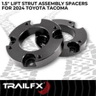 TrailFX Suspension Leveling Kit For Toyota Tacoma - 1-1/2 Inch Lift, Strut Assembly Spacers, With Spacers/ (T15LL2)