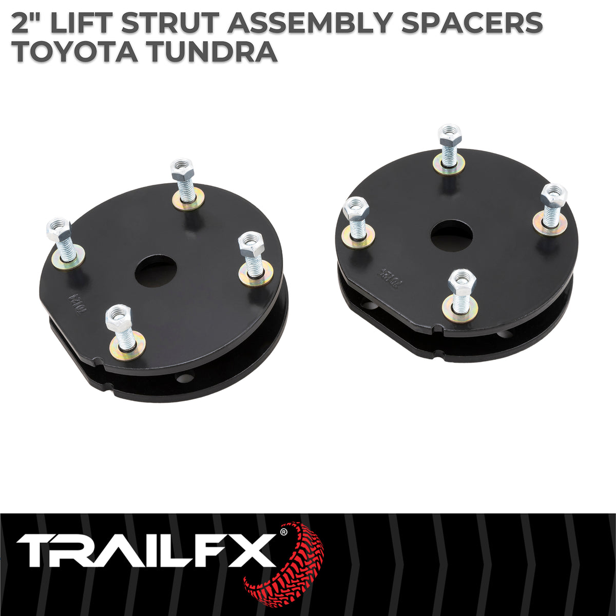 TrailFX Suspension Leveling Kit For Toyota Tundra - Strut Assembly Spacers, With Spacers/ Installation Hardware (T20LL2)