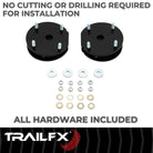 TrailFX Suspension Leveling Kit For Toyota Tundra - Strut Assembly Spacers, With Spacers/ Installation Hardware (T20LL2)