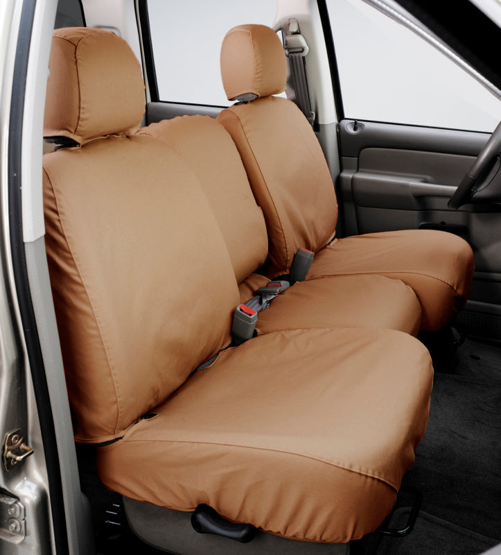 Covercraft 17-24 Dodge RAM 5500 Polycotton SeatSaver Custom Front Row Seat Covers - Tan