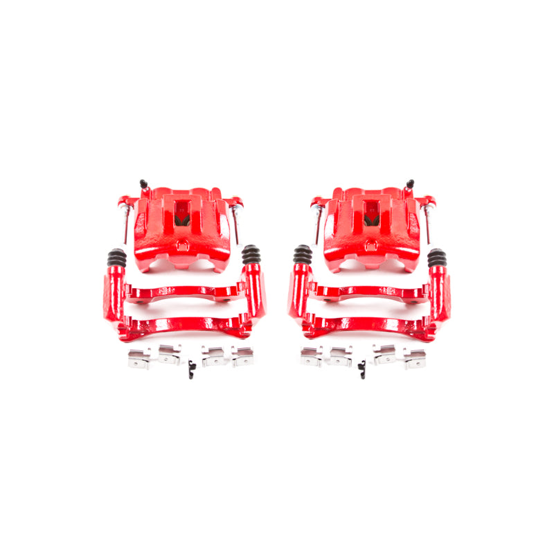 Power Stop 99-04 Jeep Grand Cherokee Front Red Calipers w/Brackets - Pair