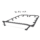 Go Rhino SRM300 Quad Overland Rail Kit (For 80x40in. Rack) - Tex. Blk (Rails ONLY - Req. Platform)