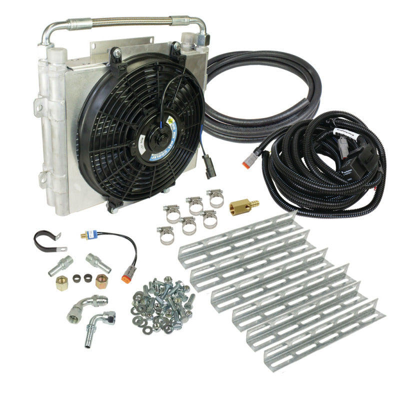 BD Diesel Xtrude Double Stacked Transmission Cooler Kit - Universal 1/2in Tubing