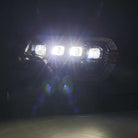 AlphaRex 12-15 Toyota Tacoma NOVA LED Proj Headlights Plank Style Black w/Activ Light/Seq Signal/DRL