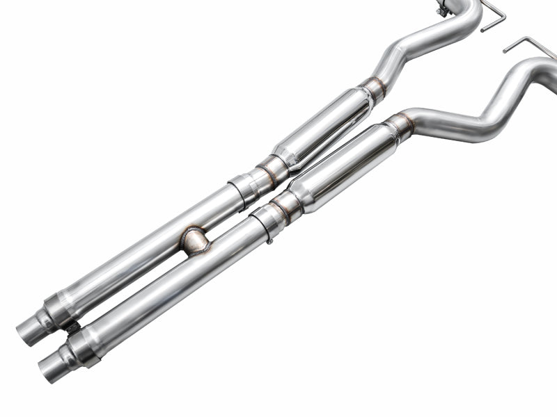 AWE 2024 Ford Mustang GT Fastback S650 RWD Track Edition Cat-Back Exhaust w/ Quad Diamond Black Tips