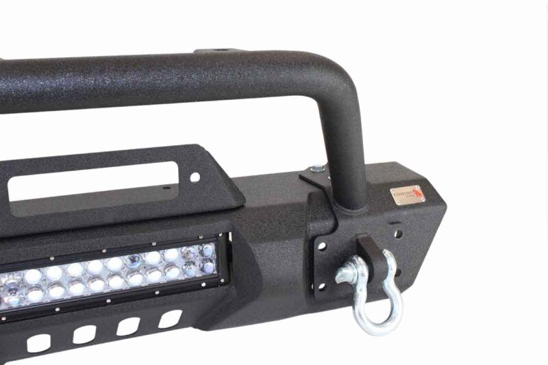Fishbone Offroad 07-18 Jeep Wrangler JK Frnt Stubby Winch Bumper W/Tube Guard - Blk Txtrd Powdercoat