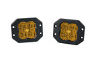Diode Dynamics SS3 Sport ABL - Yellow Flood Flush (Pair)