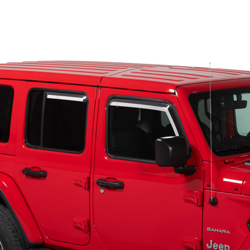 Putco 20-21 Jeep Gladiator JT/JL Element Chrome Window Visors (Set of 4)