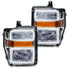 Oracle 08-10 Ford F250/350 Pre-Assembled Halo Headlights- Chrome Housing - w/o Controller
