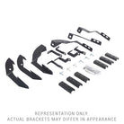 Go Rhino 15-19 GMC Sierra 3500HD CC Dsl Mntg. Brackets (V-Series V3/RB10 Slim/RB20 Slim) - Tex. Blk