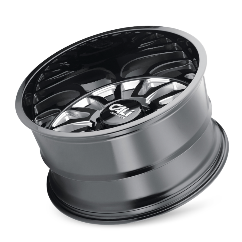 Cali Off-Road 9110 Summit 20x9 / 8x165.1 BP / 0mm Offset / 125.2mm Hub Gloss Black Milled Wheel