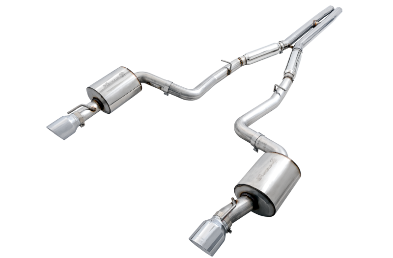 AWE Tuning 2017+ Dodge Charger 5.7L Touring Edition Exhaust - Non-Resonated - Chrome Silver Tips
