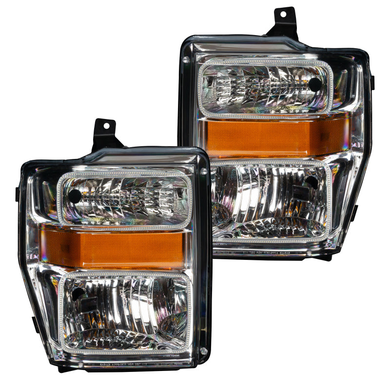 Oracle 08-10 Ford F250 Pre-Assembled Halo Headlights Chrome Housing- w/Simple Controller