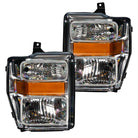 Oracle 08-10 Ford F250/350 Pre-Assembled Halo Headlights- Chrome Housing - w/o Controller