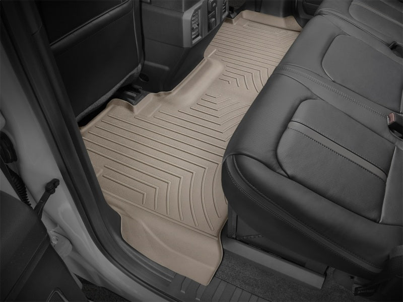 WeatherTech 2017+ Ford F-250/F-350/F-450/F-550 Crew Cab Rear FloorLiner - Tan