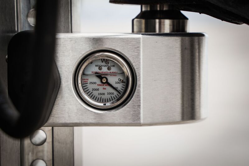 Weigh Safe 6in Drop Hitch w/Built-in Scale & 2.5in Shank (10K/18.5K GTWR) - Aluminum