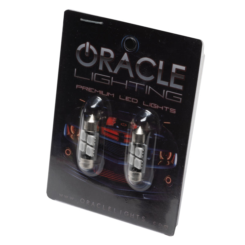 Oracle 33MM 4 LED 3-Chip Festoon Bulbs (Pair) - Blue