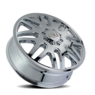 Cali Off-Road 9115D Invader Dually 24x8.25 / 8x200 BP / -232mm Offset / 142mm Hub Chrome Wheel