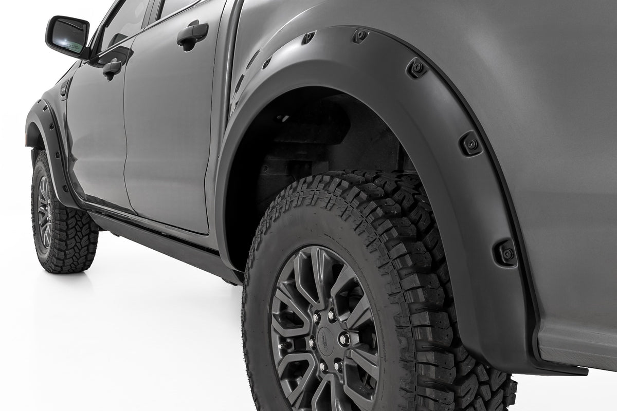 Rough Country  Pocket Fender Flares | UX Ingot Silver | Ford Ranger 2WD/4WD (2019-2023)
