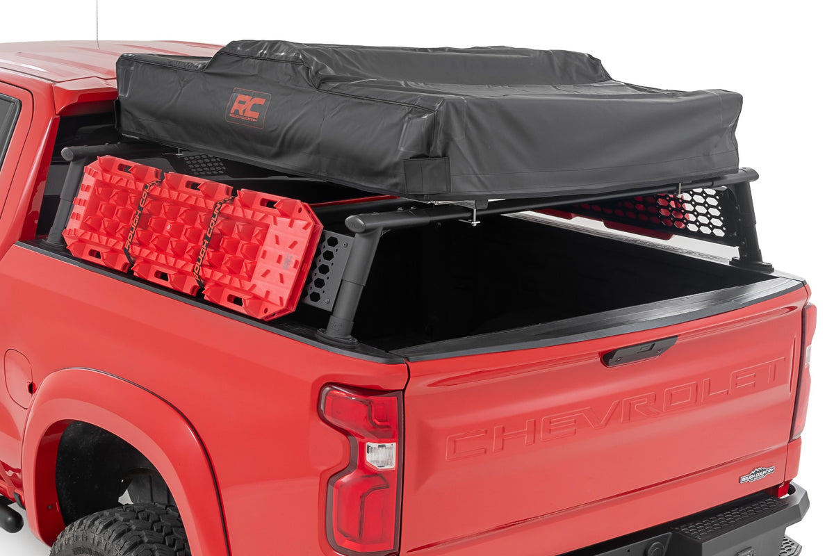 Rough Country  Bed Rack | Half Rack | Aluminum | Chevy Silverado 1500 2WD/4WD (2019-2026)