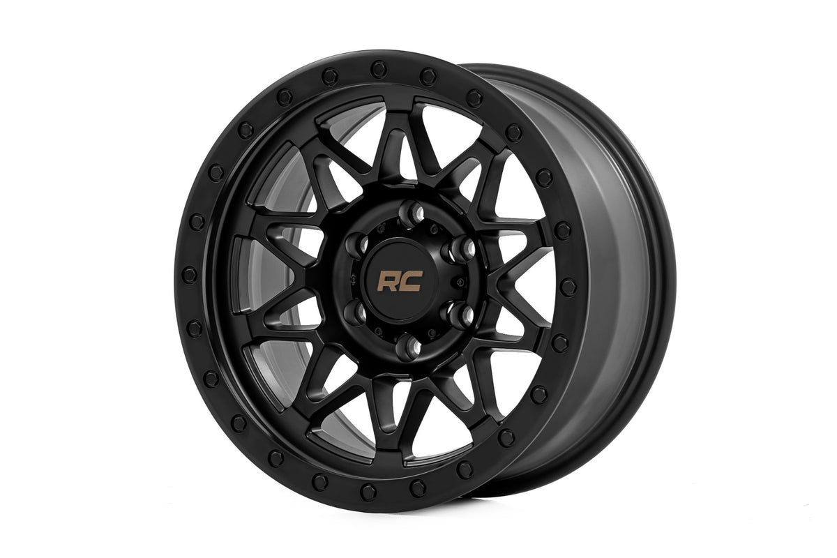 Rough Country  78 Series Wheel | Simulated Beadlock | Black | 17x8.5 | 6x135 | +0mm