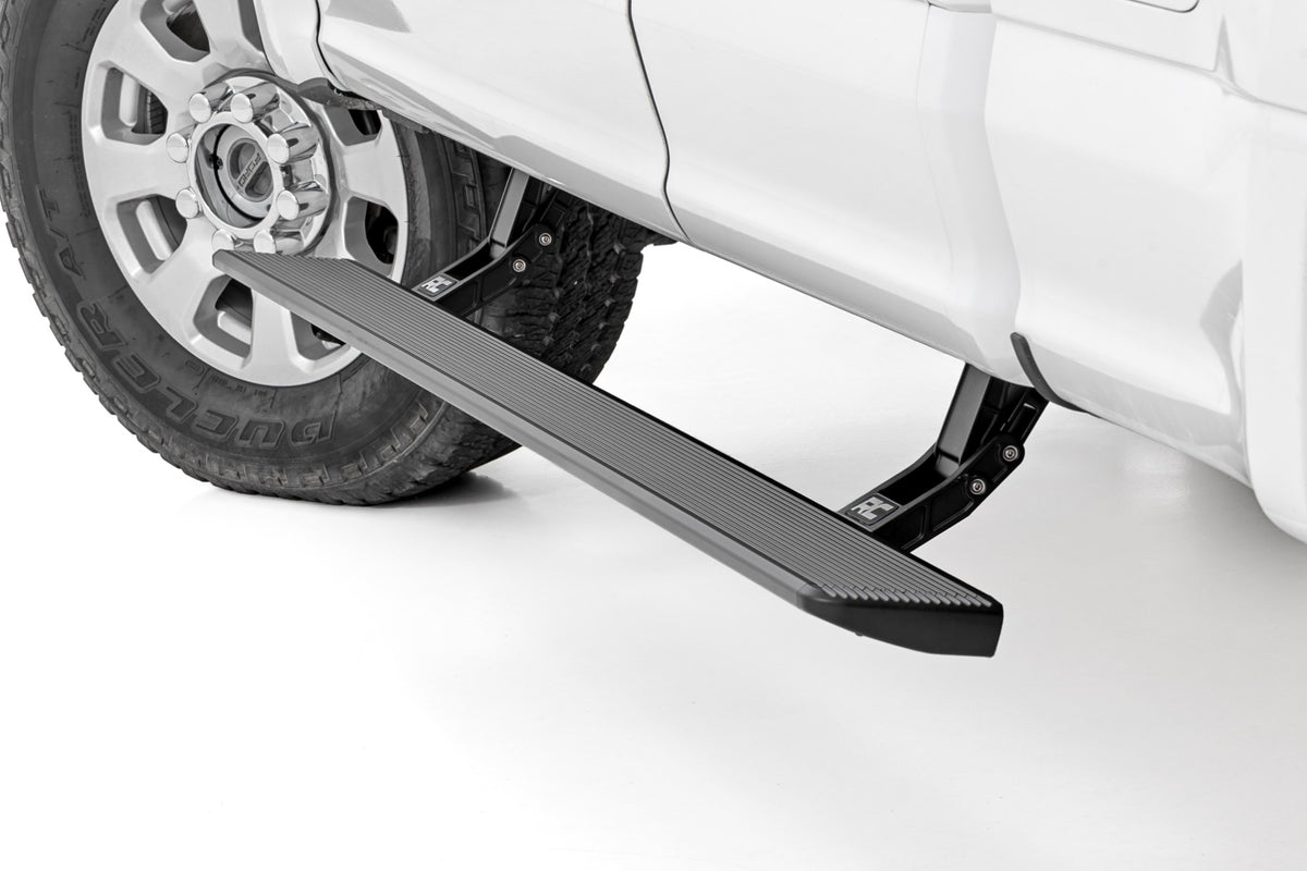Rough Country Power Running Boards | HT-Series | Super Cab | Ford F-150/Lightning/F-250/F-350/Raptor (15-26)