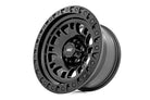Rough Country 82 Series Wheel | One-Piece | Semi Gloss Black | 17x9 | 6x135 | -12mm