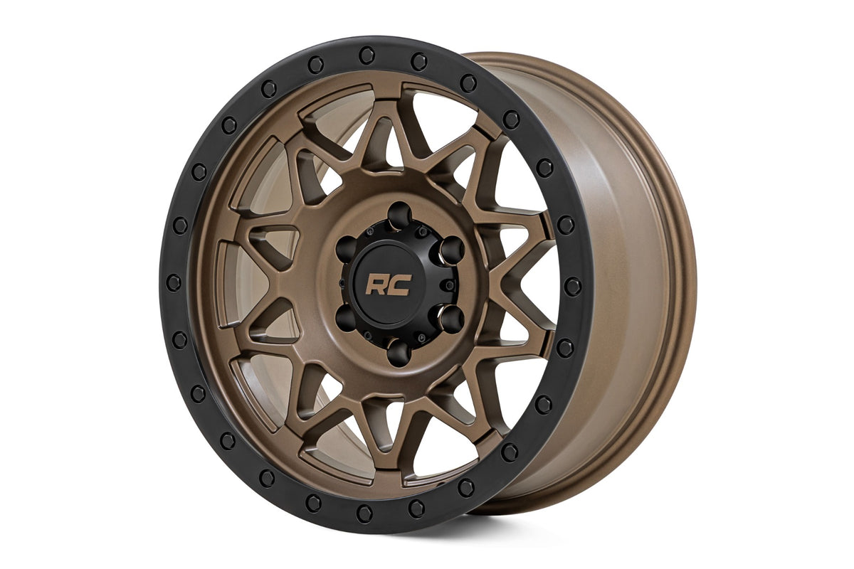 Rough Country  78 Series Wheel | Simulated Beadlock | Bronze/Black | 18x9 | 8x6.5 | -12mm