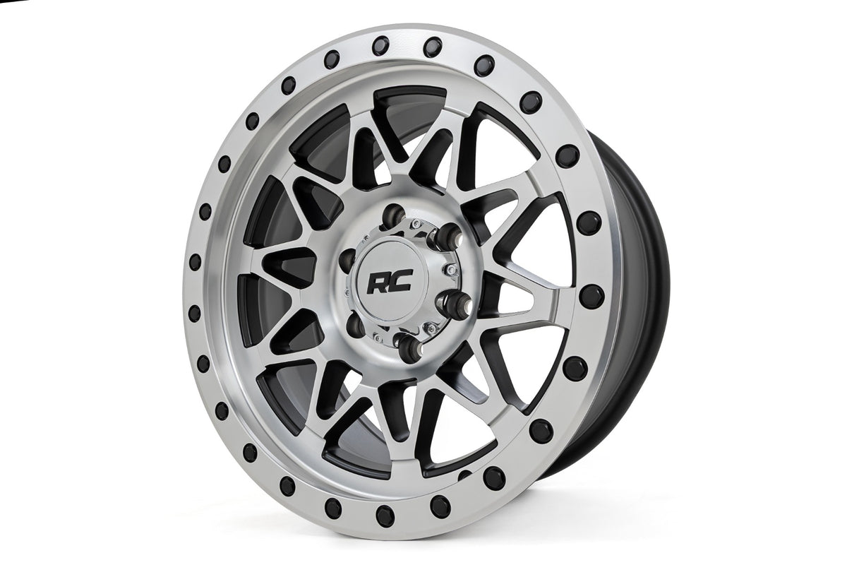 Rough Country 78 Series Wheel | Simulated Beadlock | Full Machine | 18x9 | 8x6.5 | -12mm