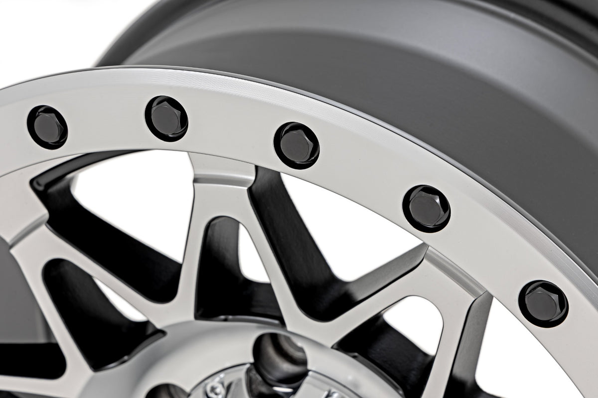 Rough Country 78 Series Wheel | Simulated Beadlock | Full Machine | 18x9 | 8x180 | 0mm
